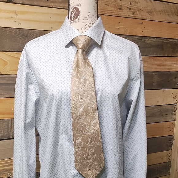 Men's Gold Paisley Tie By Jones New York - Picture 1 of 4